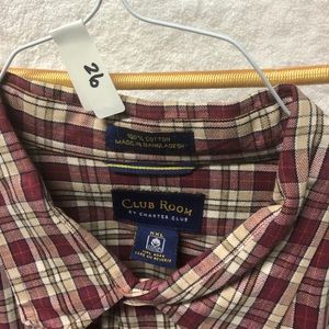 SHIRT MENS XXL - CLUB ROOM - LS